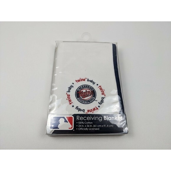 NEW Minnesota Twins Baby Infant Receiving Blanket 24 in.‎ X 36 in. MLB Baseball - Picture 1 of 7